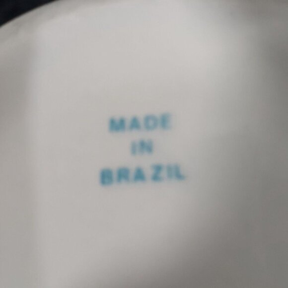 Ironstone Pitcher Made In Brazil Feather Spout Unique Potbelly and Handle - Picture 3 of 9